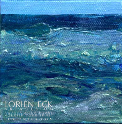 image of EC Water1 mixed media painting by Lorien Eck